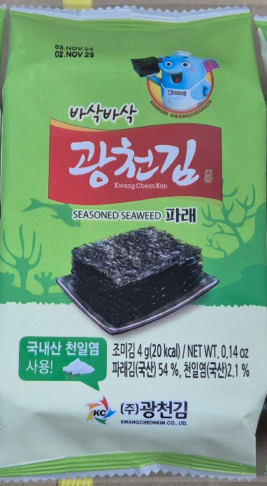 crunch kwang green seaweed 4g
